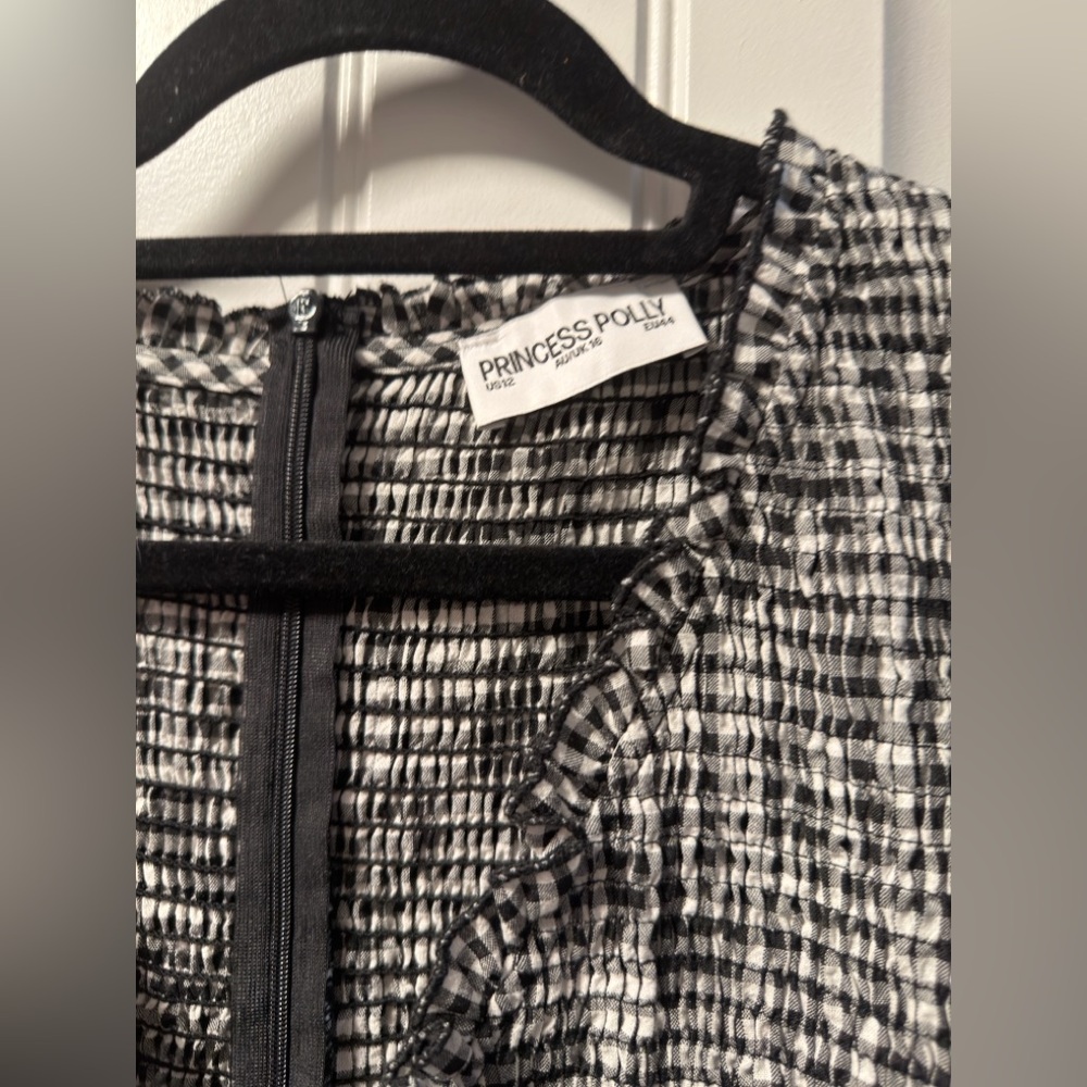Princess Polly Black and White Gingham Mini Dress - Picture 6 of 6